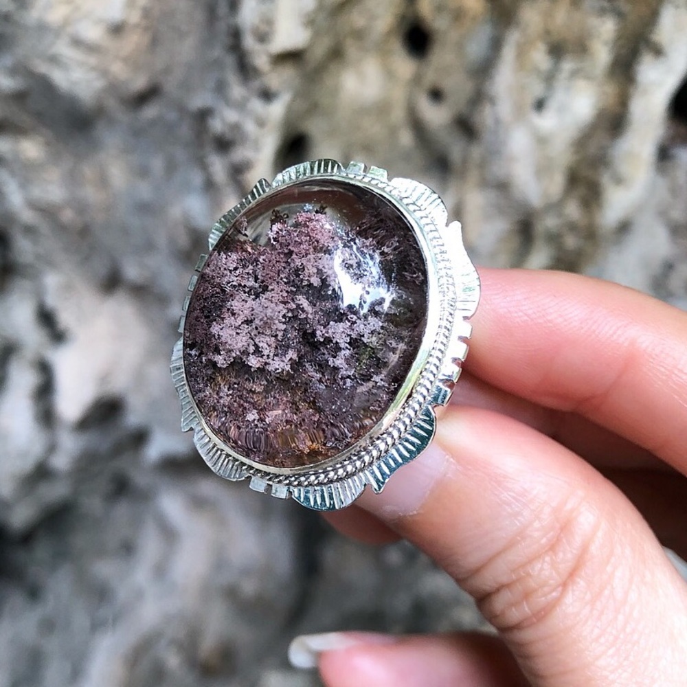 Phantom quartz (Garden quartz) Ring Size 6